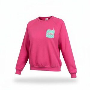 Barbie Graphic Sweatshirt Pink Crewneck Pullover Movie Style Women’s 2XL Logo